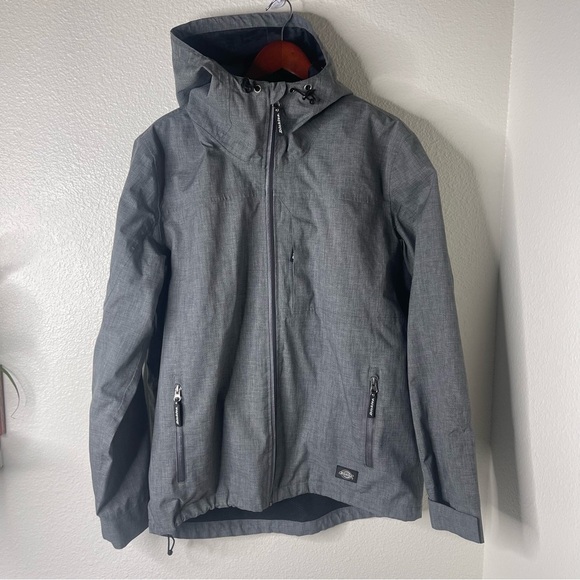 Dickies Men's Size Large Mid Weight Charcoal Windbreaker Jacket - Picture 3 of 14